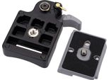 Adattatore A Sgancio Rapido Per Fotocamera 323 + Piastra A Sgancio Rapido Compatibile Con La Piastra Manfrotto 200PL-14 Compat