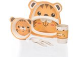 Stoviglie In Plastica Per Bambini Stoviglie Per Bambini - Set Di Piatti Per Bambini 5 Pz; Tiger