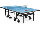 Dione Tischtennisplatte S600o Outdoor - 6mm top - Tischtennistisch Blau TT-Platte klappbar für draußen - 95% Vormontiert