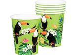 Bicchiere Di Carta Toucan 10 Pezzi Colorati 210 Ml - Misura Unica