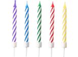 Amscan 9904361 - 10 Candele A Spirale Bright Rainbow Altezza 6,3 Cm, Decorazione
