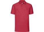 Polo Fruit Of The Loom 65/35 Herren Piqué, Kurzarm BC388 (Xl) (Rot Meliert)