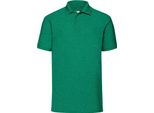 Polo Fruit Of The Loom 65/35 Herren Piqué, Kurzarm BC388 (L) (GrüN Meliert)