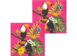 Tovaglioli Tucano Decorazione Festa 20 Pezzi Colorati 33X33Cm - Taglia Unica