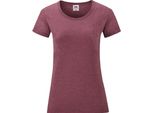 Maglietta Fruit Of The Loom Lady-Fit Donna BC1354 (M) (Burgunder Meliert)