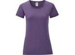 T-Shirt Fruit Of The Loom Donna Iconic, Manica Corta PC3400 (2XL) (Viola Melange)