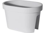 3.10 Vaso Da Balcone Ovale - Colore: Grigio - Dimensioni: 40X26 Cm (Piccolo / Grigio)