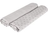 Roba Organic Set Di 2 Teli Per Allattamento E Fasciatoio "Lil Planet"" Grigio Argento, Cotonelogico, Gots, 120X120 Cm"