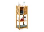 Relaxdays Mensola Da Bagno In Bambù Con 4 Ripiani