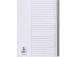 Q-Connect® KF01830 Zahlenregister - 1 - 31, Pp, A4, 31 Blatt, Grau