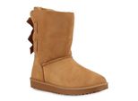Mytrendshoe Stivali Da Donna Foderati Di Caldo Scarpe Da Stivali Slip-On 814410, Colore: Marrone Chiaro, Taglia: 37