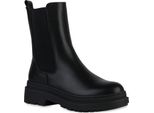 Van Hill Stivali Con Plateau Leggermente Foderati Da Donna Scarpe Con Suola Profilata 839380, Colore: Nero, Taglia: 39