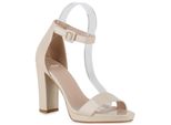 Van Hill Sandali Classici Da Donna Con Tacco A Blocco Scarpe 839444, Colore: Crema, Taglia: 41