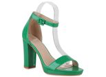 Van Hill Sandali Classici Da Donna Con Tacco A Blocco Scarpe 839444, Colore: Verde, Taglia: 41