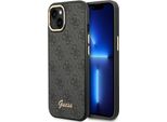 Guess Guhcp14Shg4Shk Custodia Rigida Per Iphone 14 / 15 / 136.1 Czarny/Nero 4G Vintage Gold Logo