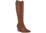 Van Hill Donna Stivali Da Cowboy Leggermente Foderati Scarpe Da Ricamo 839927, Colore: Marrone Chiaro, Taglia: 37