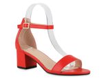 Van Hill Sandali Classici Da Donna Con Tacco A Blocco 840130, Colore: Rosso, Taglia: 36