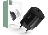 Tech-Protect C20W Mini Caricabatterie A 2 Porte Pd20W/Qc3.0 Nero