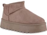 Van Hill Stivali Con Plateau Foderati Caldi Da Donna Scarpe Invernali Con Suola Profilata 840622, Colore: Taupe, Taglia: 36