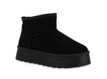 Van Hill Stivali Invernali Foderati Caldi Da Donna Scarpe Con Suola Profilata 840874, Colore: Nero, Taglia: 36