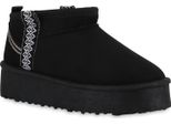Van Hill Donna Stivali Invernali Foderati Caldi Stivaletti Scarpe Comode 840911, Colore: Nero, Taglia: 37
