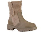 Van Hill Donna Stivaletti Classici Foderati In Pelliccia Sintetica Scarpe Con Plateau 841338, Colore: Khaki, Taglia: 40