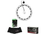 Hms HHM16 Set Da Massaggio Hula Hoop Bianco Con Pesi, Magneti E Contatore E BR163 Cintura Dimagrante Plus Size