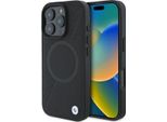 Bmw Bmhmp16X23Rtpk Iphone 16 Pro Max 6.9 Czarny/Nero Hardcase Segno Pelle Mezzo Textured E Cerchio Magsafe