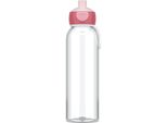 Mepal - Borraccia Pop-Up Campus - Borraccia A Prova Di Perdite Per La Scuola E In Viaggio - Bicchiere Trasparente - Senza Bpa E Lavabile In Lavastoviglie - 500 Ml - Rosa Fresco