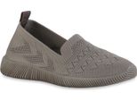 Van Hill Scarpe Sportive Da Donna Slip Ons Scarpe Sportive In Maglia Con Suola Profilata 840201, Colore: Taupe, Dimensioni: 37