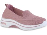 Van Hill Scarpe Sportive Da Donna Slip On Scarpe Sportive Con Suola Profilata 841624, Colore: Rosa Antico, Taglia: 38