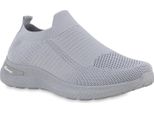 Van Hill Scarpe Sportive Da Donna Slip On Scarpe Sportive In Maglia Con Suola Profilata 841703, Colore: Grigio, Taglia: 37