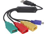 Delock 61724 USB-HUB Delock 4-Port 3X Usb A Bu +1X Mini B St (Kabel) Extern