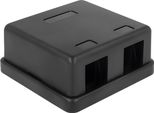 Delock Keystone LeergehäUse 2-Port Schwarz