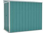 Vidaxl Capannone Verde 118X194X178 Cm Acciaio Zincato