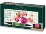 Faber-Castell Pitt Artist Pen Doppio Pennarello A Inchiostro - Confezione Da 5 Fiori