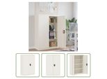 The Living Store Armadio Per Archiviazione Bianco 90X40X140 Cm In Acciaio