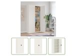 The Living Store Armadio Per Archiviazione Bianco 90X40X180 Cm In Acciaio