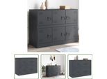 The Living Store Credenza Anthrazit 99X39X73 Cm Stahl