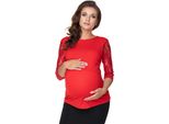 Peekaboo Maglietta Premaman Donna Rosso Arrabbiato L/Xl