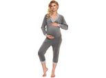 Peekaboo DáSmke Pigiama Maternità Grigio Sterile L/Xl