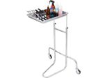 Succebuy Carrello Da Laboratorio In Acciaio Inossidabile, Carrello Multiuso Con Ripiano Singolo, Carrello Medico Mobile Con 2 Ruote Silenziose, Carrello Per Laboratorio, Clinica, Ospedale, Salone