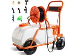 Irroratore Succebuy, 60 L, Con Ruote, Pressione Regolabile Da 0 A 90 Psi, 8 Ugelli, 2 Bacchette, Coperchio Ad Ampia Apertura Per Diserbare Il Giardino