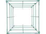Succebuy Gabbie Per Pomodori, 37,8 X 37,8 X 99,9 Cm, Confezione Da 6 Torri Quadrate Di Sostegno Per Piante, Acciaio Verde Rivestito In Pvc Per Ortaggi Rampicanti, Frutta, Fiori