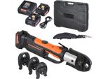 Succebuy Set Di Utensili A Crimpare E Batterie, Utensile A Crimpare Pro, Utensile Elettrico Per La Crimpatura Di Tubi Con Ganasce M15, M22, M28, 2 Batterie Da 20 V 4,0 Ah, Caricabatterie Rapido E Custodia Per Il Trasporto