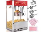 Succebuy Macchina Per Popcorn, 1615 W Macchina Per Popcorn, Bollitore Da 16 Oz Con Vetro Temperato, Incluse 3 Palette In Acciaio Inox, Stile Cinema, Rosso