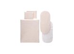 Lorelli Kinderwagen-Bettwäscheset 5-tlg. Decke 78 x 62, Kissen 35 x 25, Laken beige braun