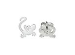 Paar Ohrstecker Jobo "Gecko", Silber (Silber 925), Ohrringe, Damen, Silber 925 (Sterlingsilber), 925 Silber
