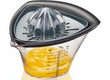 2-in-1-Entsafter GEFU, schwarz (transparent, anthrazit, silberfarben), B:18cm H:10,5cm T:21,3cm, Entsafter, Kunststoff, Füllmenge 700 ml
