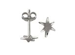 Paar Ohrstecker Jobo "Stern-Ohrringe", Silber (Silber 925), Ohrringe, Damen, Silber 925 (Sterlingsilber), 925 Silber Rhodiniert
